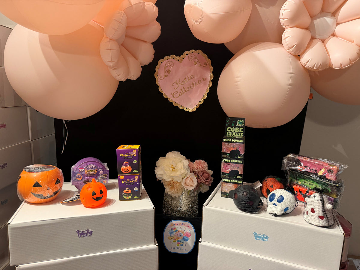 Mystery Box of Halloween Squishies Plus One Authentic Schylling Needoh Jack-O-Lantern